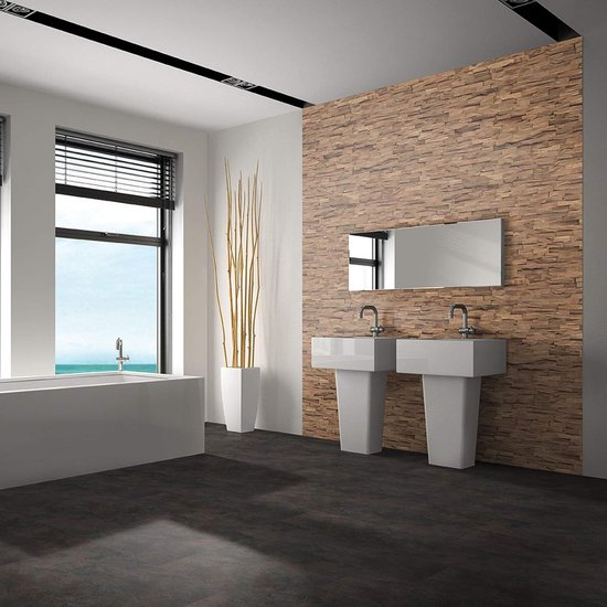 Panneaux acoustiques 120*60*2,1 cm - Mur à lamelles en bois MDF