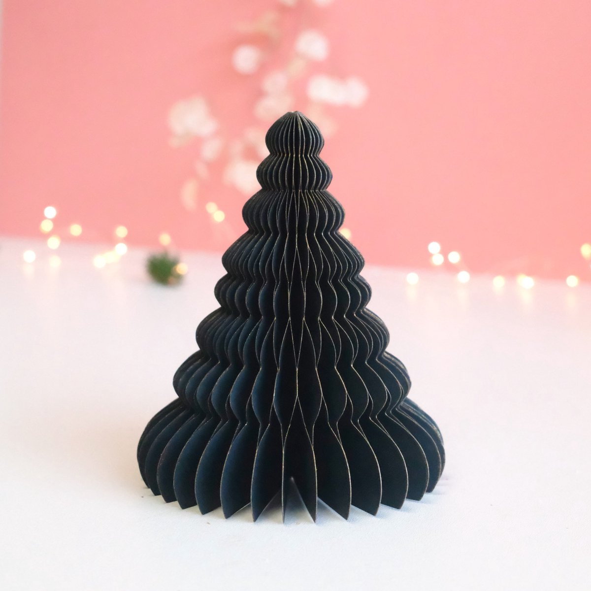 Papieren Boom Groen Glitter - Papierdecoratie - Honeycomb Kerstboom - Kerstdecoratie Only Natural