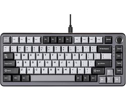 Yunzii RT75 – Mechanisch Toetsenbord – 75% Layout – Gasket Mount – Hot-Swappable – Tri-Mode (Bluetooth/2.4G/USB-C) – PBT Keycaps – Grijs