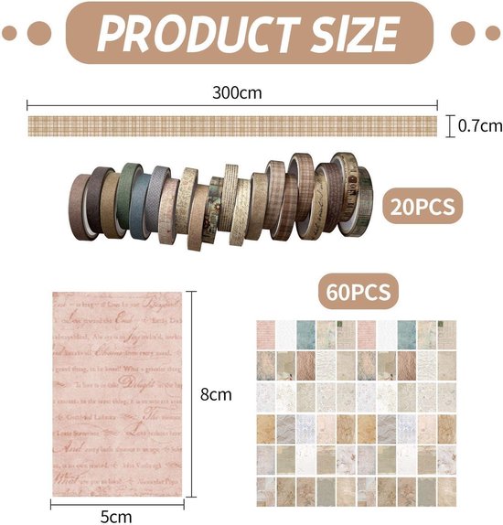 GORGECRAFT 3 rollen linnen lint, 1,5 cm breed, jute, decoratief maskeerlint, kleverige tape, ambachtelijke bekleding, zelfklevende tape voor scrapbooking, handwerk