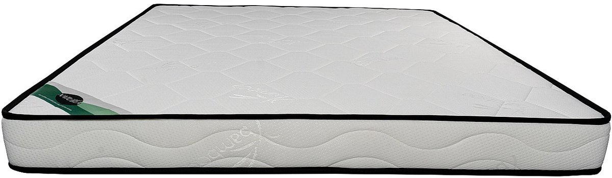 Vente-unique Matras 140 x 190 cm van schuim en tijk van bamboe, dikte 15 cm - KANANI van NATUREA L 190 cm x H 15 cm x D 140 cm