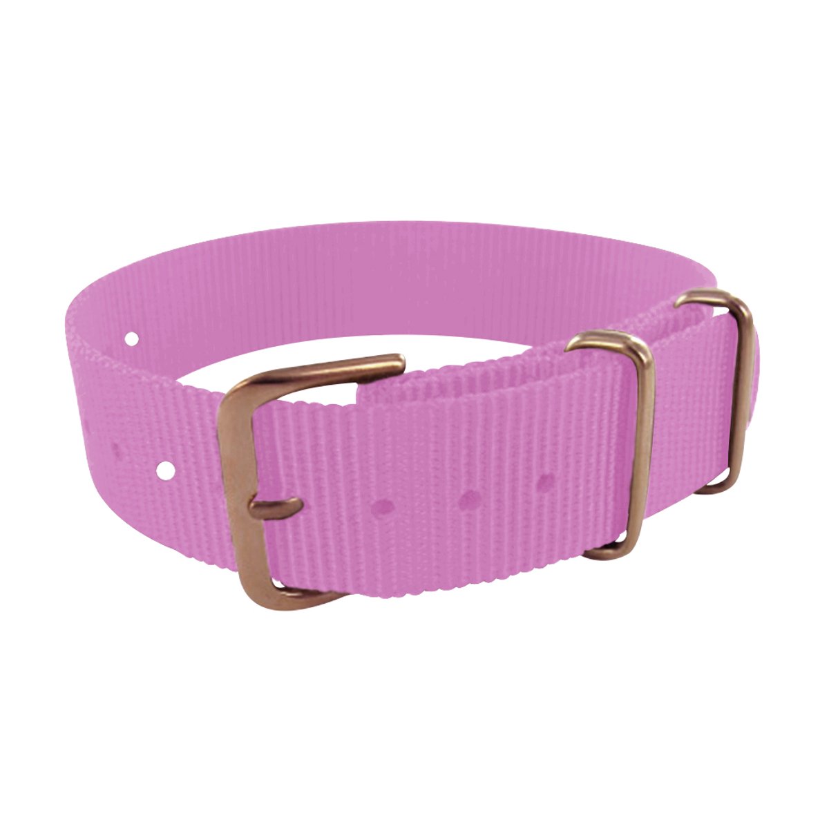 Max Horlogeband 5 NTS055 Nato Horlogeband - Ø18 mm - Lichtroze / Rosékleurig