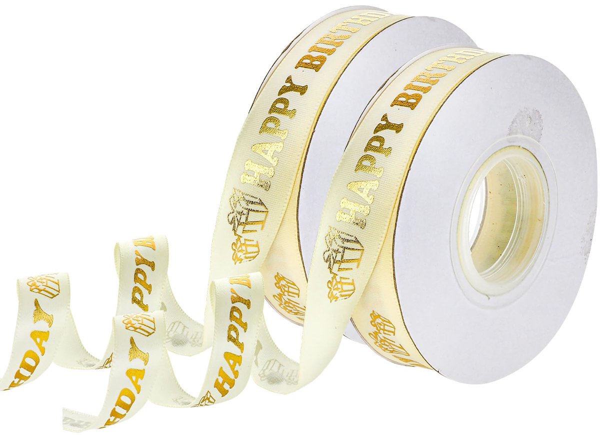 IMPERATORIS® Satijn/Cadeau Lint 22mm - Satijnlint - gold - Rol van 40m