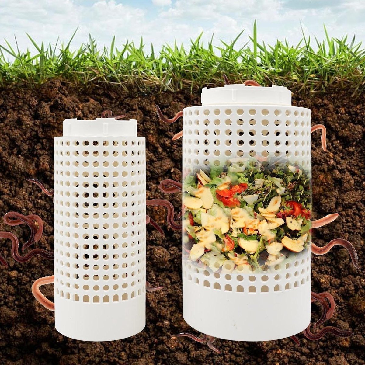 Cosensi - Ondergrondse compostbak voor organisch afval in de tuin