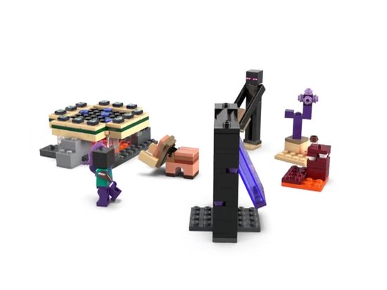 LEGO Minecraft - Voyage au Nether et portail de l'End - Jouets vidéo pour Enfants - 21584