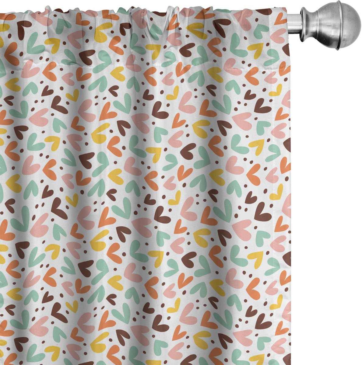 ABAKUHAUS Romantische gordijnen – 2×75×175 cm – Mikrofaser – Meerdere kleuren Mehrfarbig