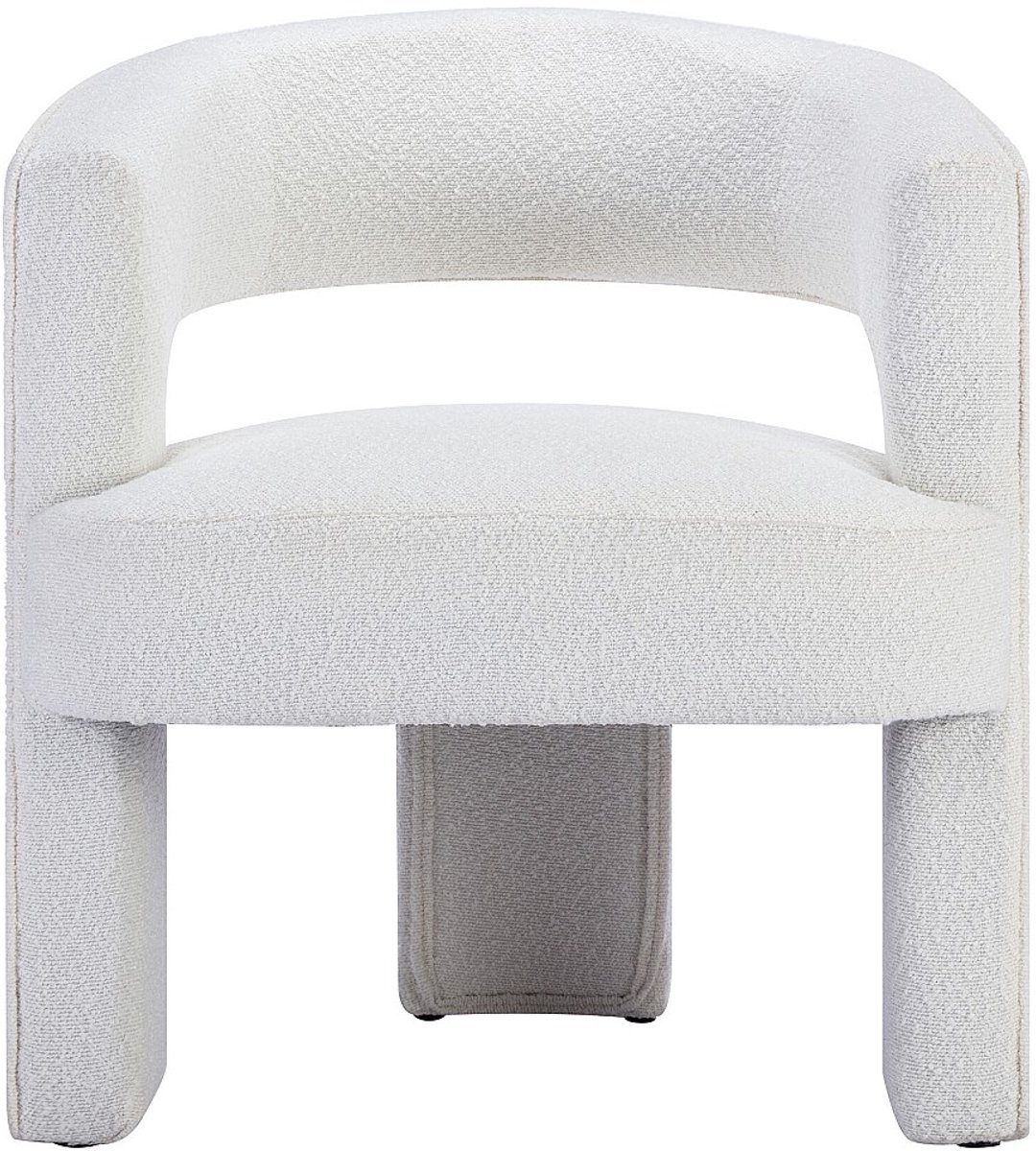 Vente-unique Fauteuil van witte boucléstof FONTANOVA