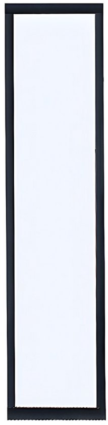 Verres intérieur vitré en aluminium thermolaqué - 30 x 130 cm - Zwart - BAYVIEW L 30 cm x H 130 cm x P 3,5 cm