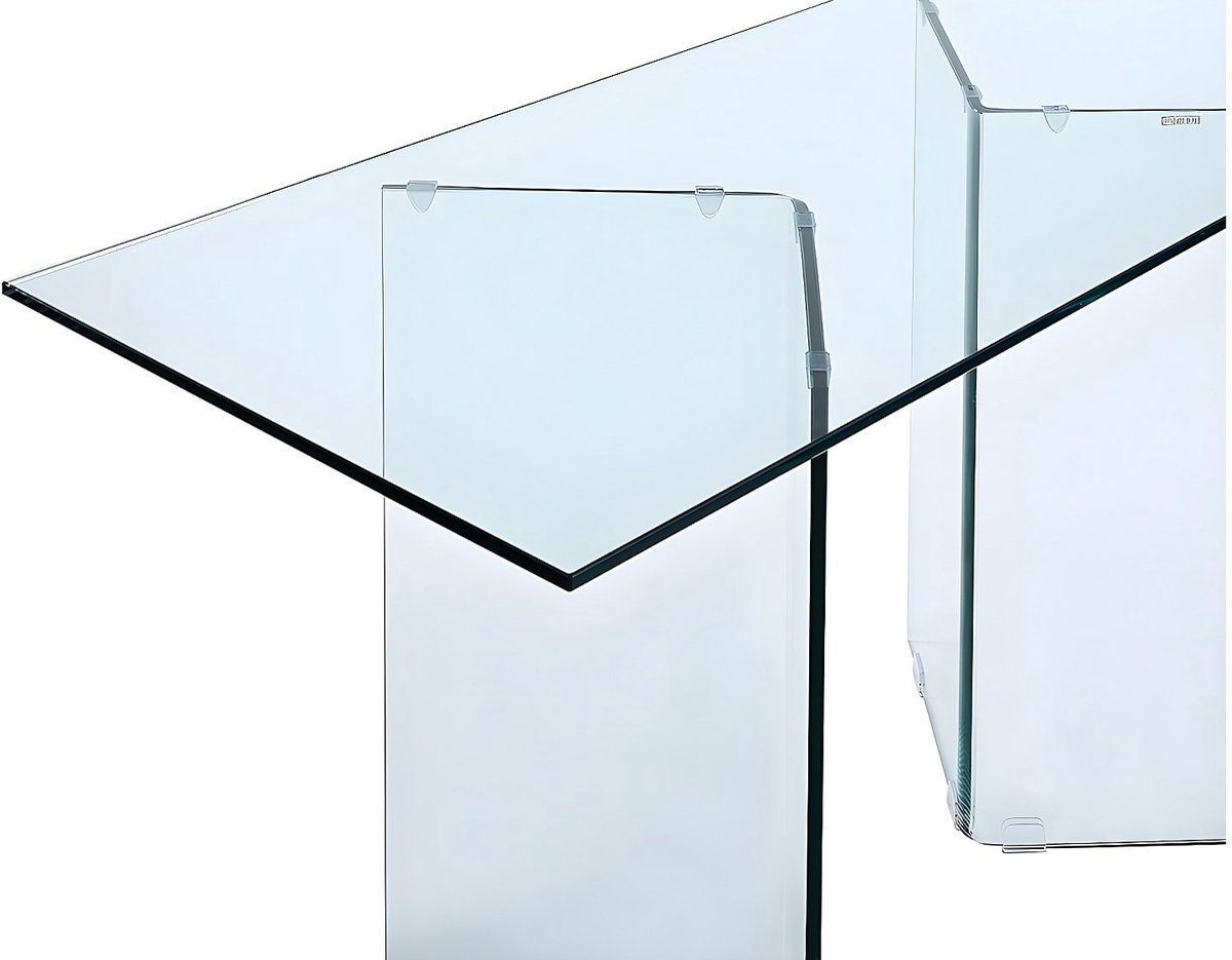 Vente-unique Bureau CLARISSA - Gehard glas - Doorzichtig