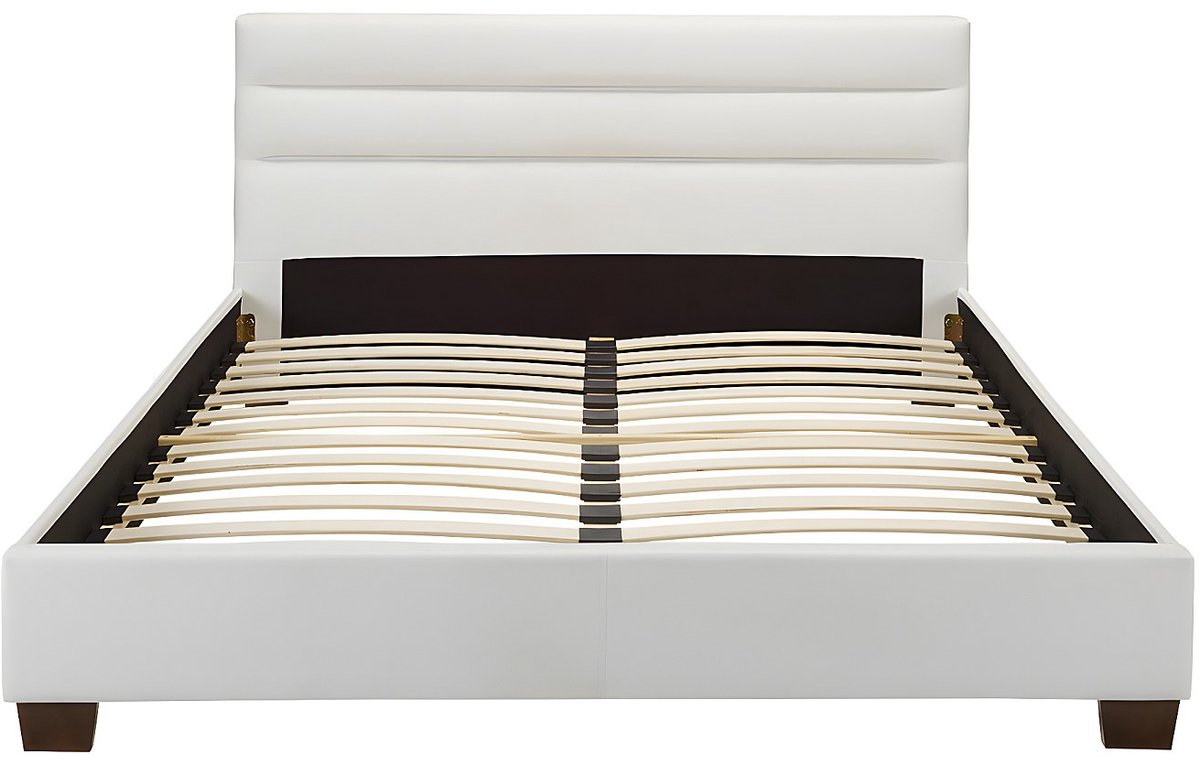 Vente-unique Bedframe kunstleer wit 140 x 190 cm