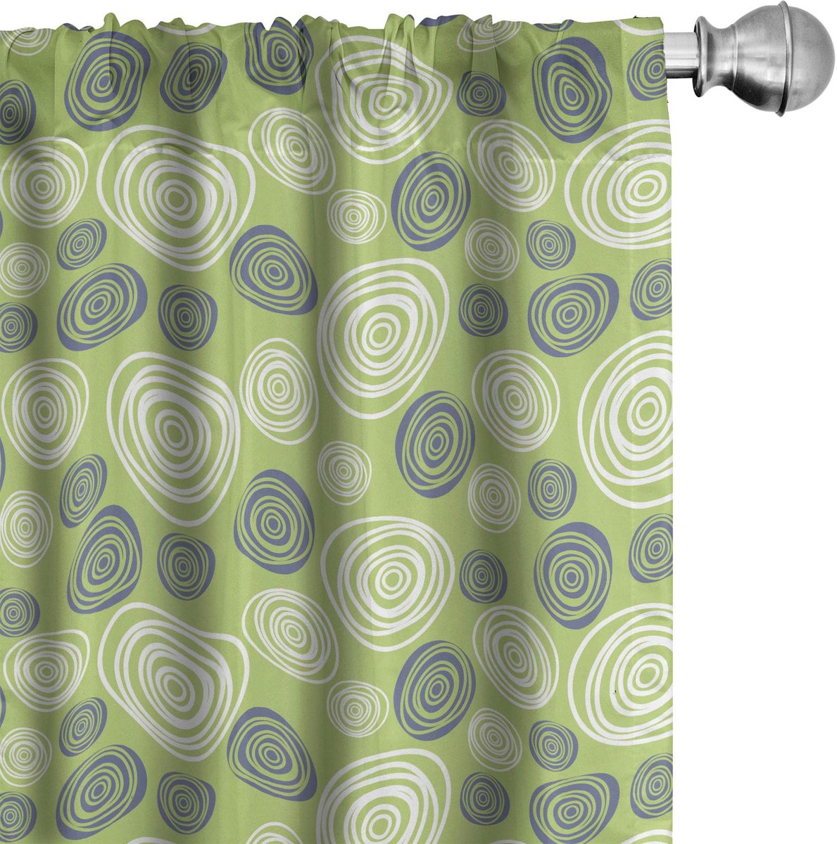 ABAKUHAUS Abstrakt Voorhangen – 2-delig – 75×175 cm – Microvezel, halfdonkerend Groen