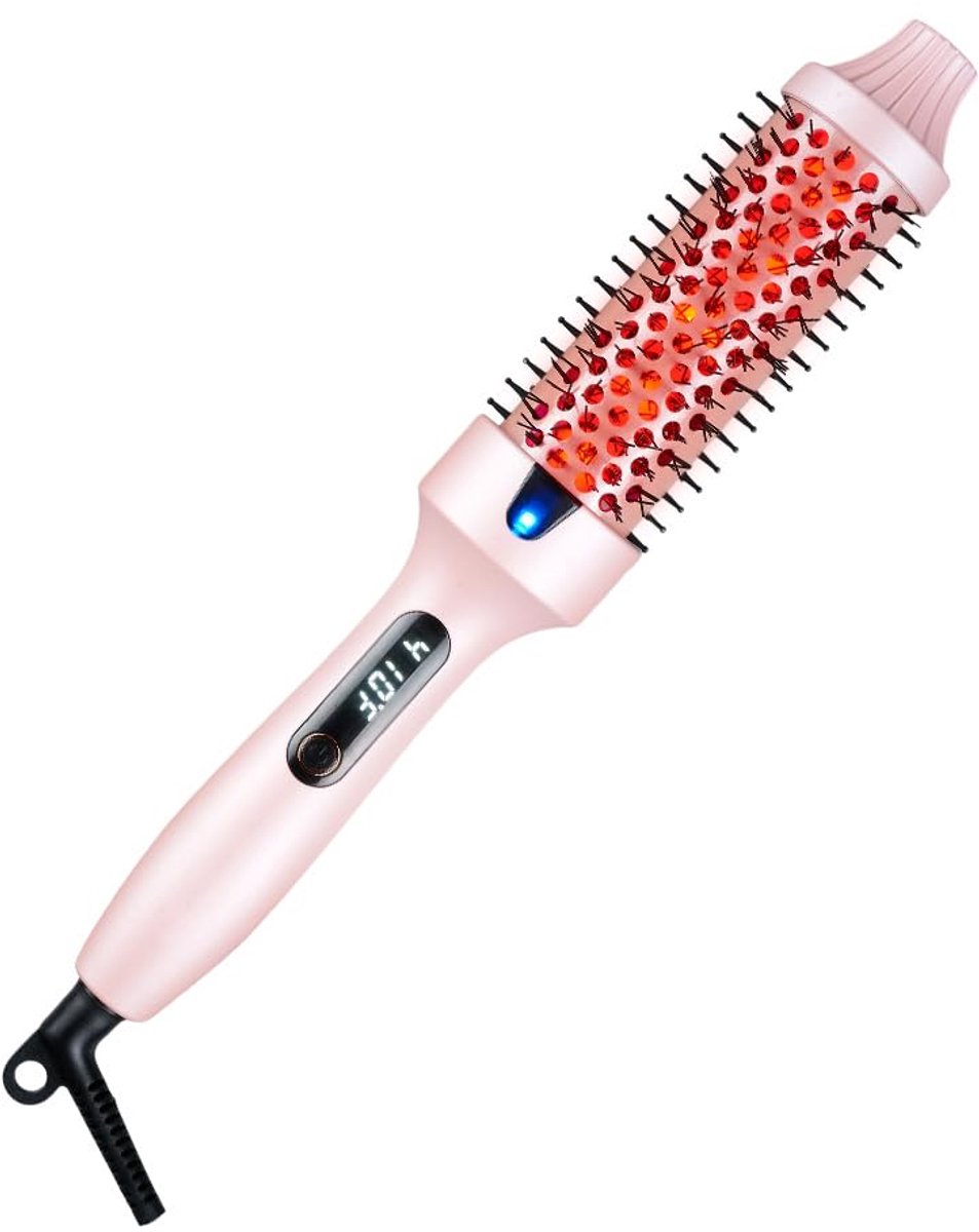 Ynkkvre - Thermal Brush - Warmteborstel - Krulborstel - Stijlborstel - Airstyler - Krultang met Infrarood Technologie - 30 Seconden Opwarming - LCD Temperatuurdscherm - Eénknopsbediening - 360° Draaibare Kabel