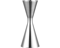 Mesure intégrée en acier inoxydable 304 - 30/60 ml - Taille M - 5*4*12,5 cm - Mesure coulée en une seule pièce - Mesure pour alcool fort - Jigger - Avec graduation - Mesure double face - Convient aux barmen