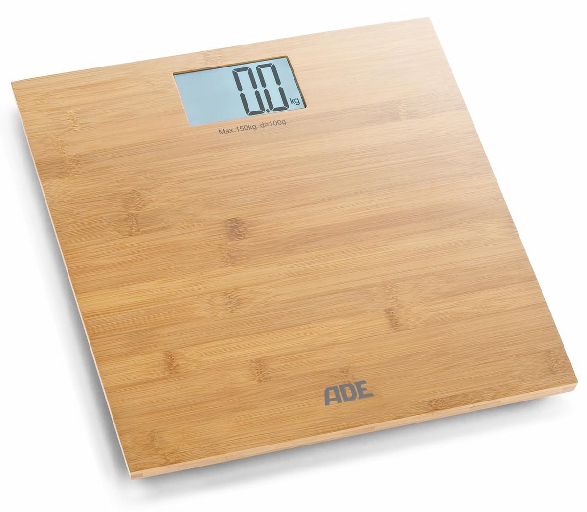 Digitale Personenweegschaal met Bamboe Oppervlak - Max. 150 kg