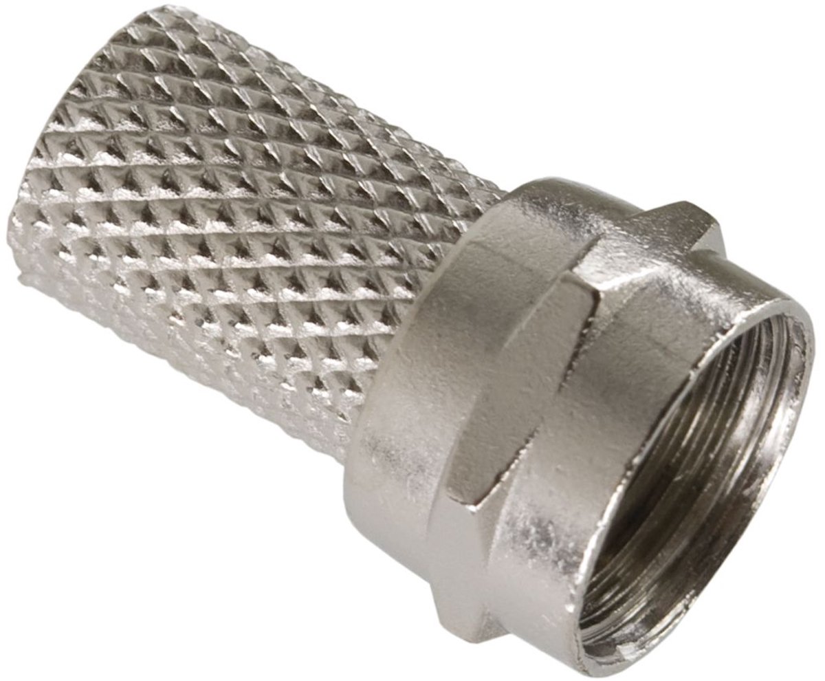 25x F-Connector Schroefbaar – F-Stekker voor RG6 Coaxkabel – Zinken Coax Aansluiting voor TV & Satelliet - 25 Stuks [05028]