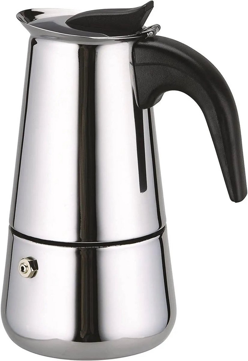 RVS Espressopot voor 6 Kopjes - Geschikt voor Gas, Keramiek en Elektrisch Fornuis