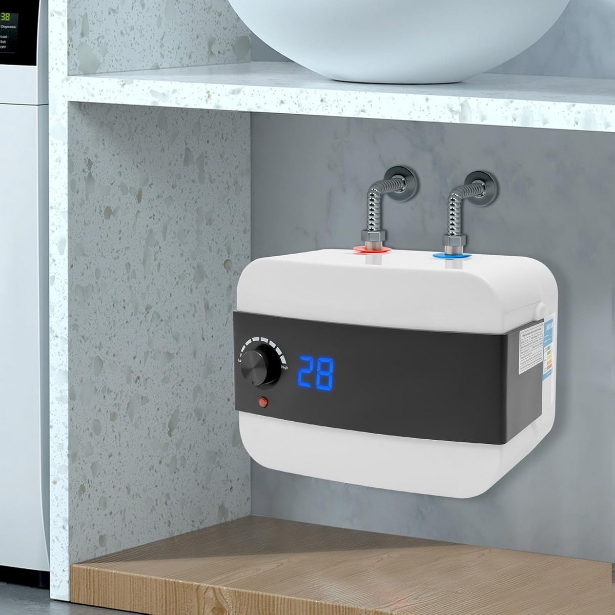 Elektrische Boiler 6 Liter voor Onderbouw - Direct Warm Water op Temperatuur
