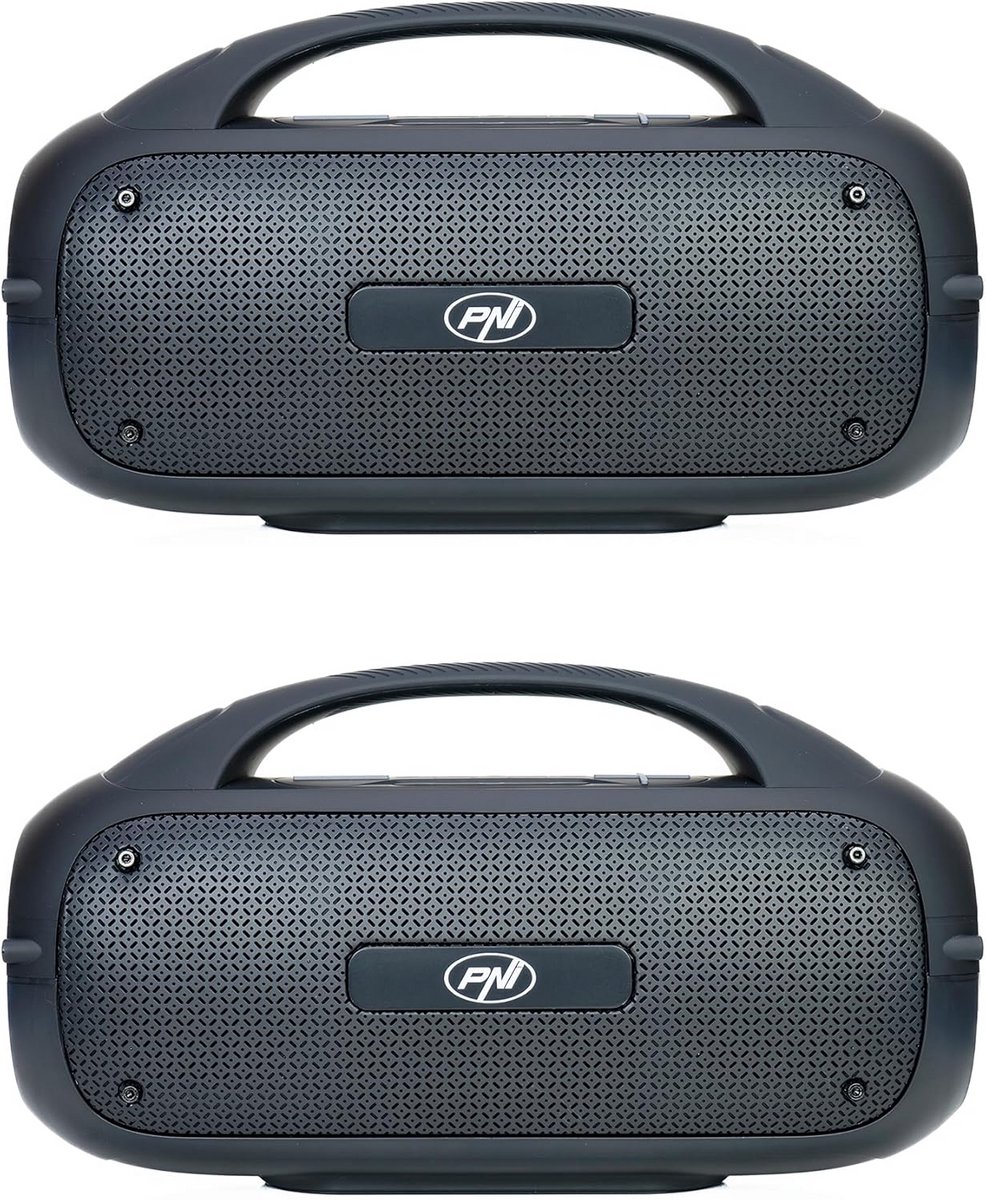 Draagbare Bluetooth Speaker Set 2x 65W met Stereogeluid, IPX4 Waterbestendig en Karaoke Functie
