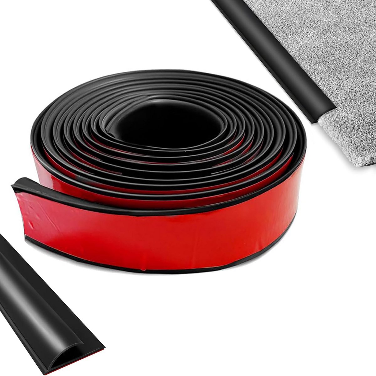 Flexibel PVC Overgangsprofiel voor Vloerbedekking en Drempels, Zelfklevend