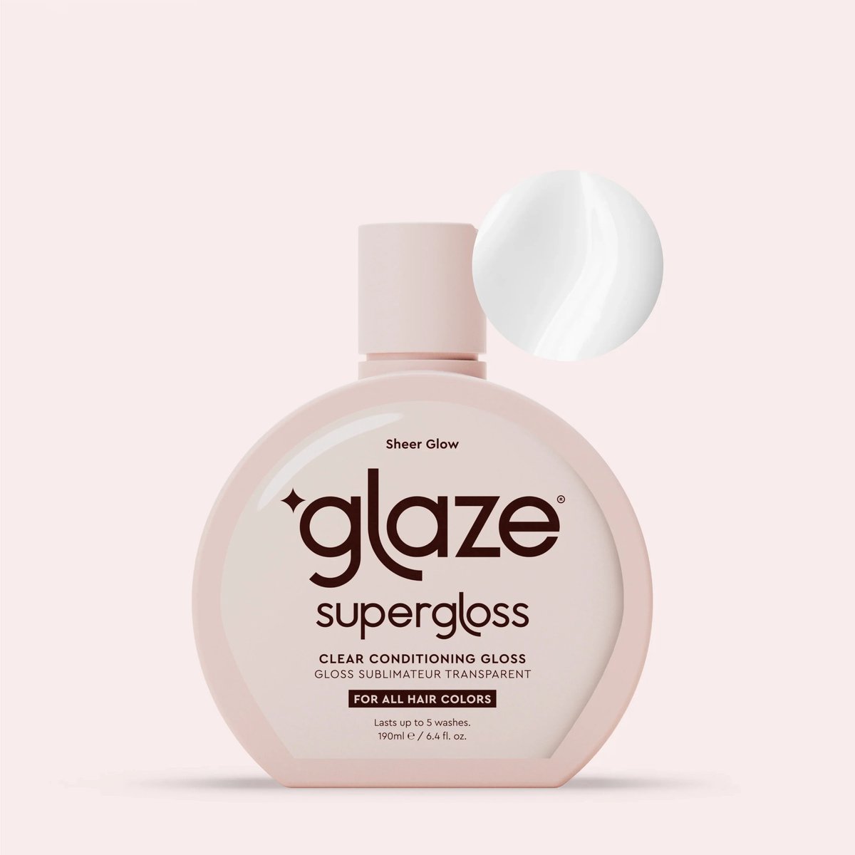 Glaze Hair - Super Gloss 190ml Sheer Glow - Shine gloss- Semi-permanent - Super soft