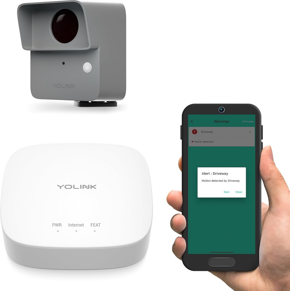 Slimme Buiten Bewegingssensor met Lange Afstand - Oprit & Inbraak Alarm met Hub