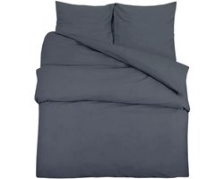 Dekbedovertrekset | Beddengoed lichtgewicht 240x200 cm microvezel antraciet