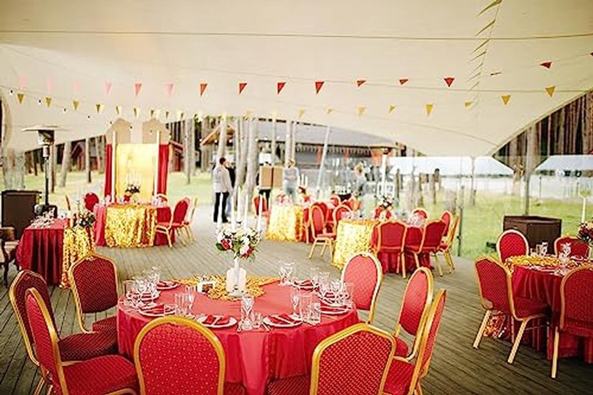 Naadloos Polyester Rond Tafelkleed voor Diner en Feest
