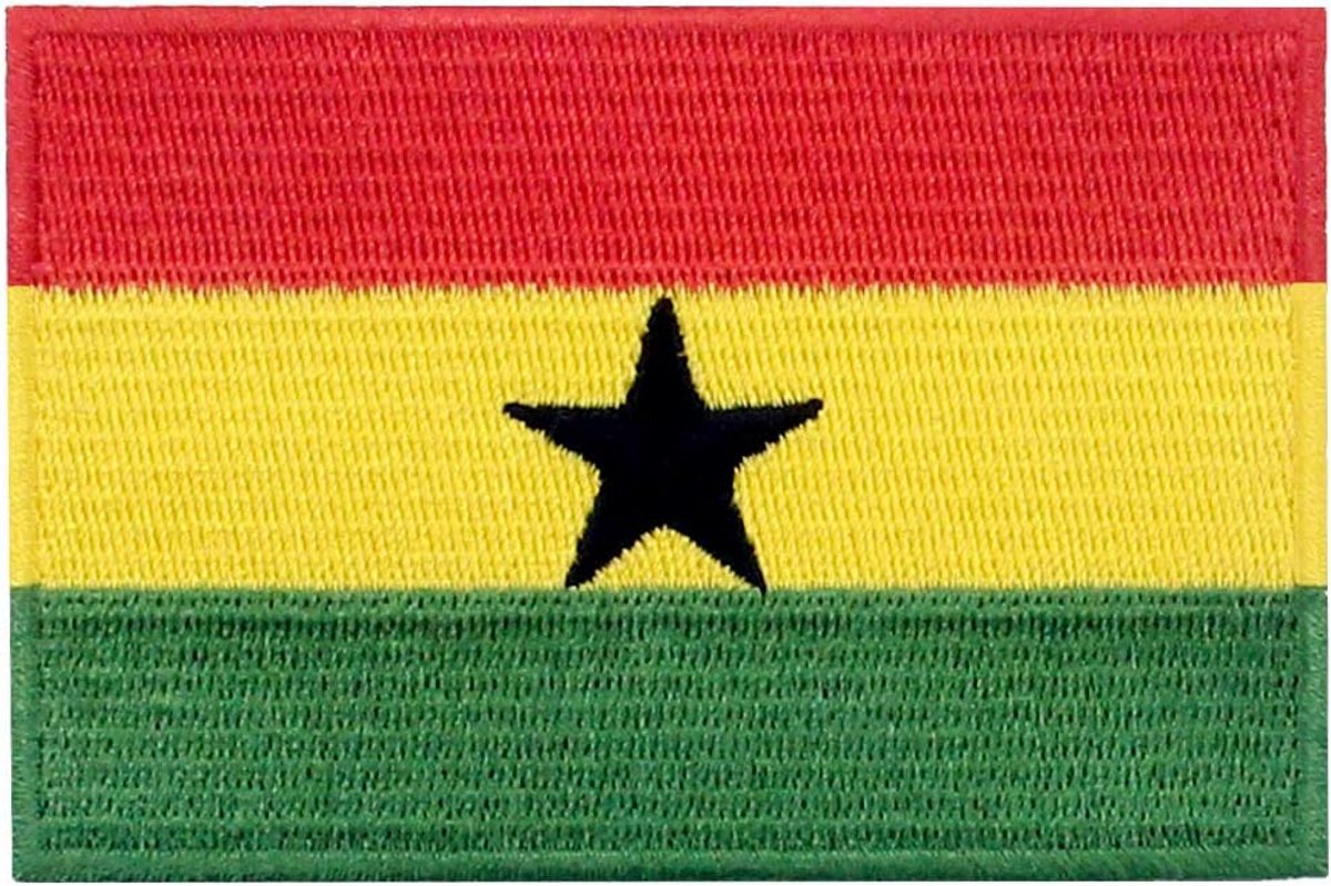 Geborduurde Ghana Vlag Patch - Nationaal Embleem voor Kleding
