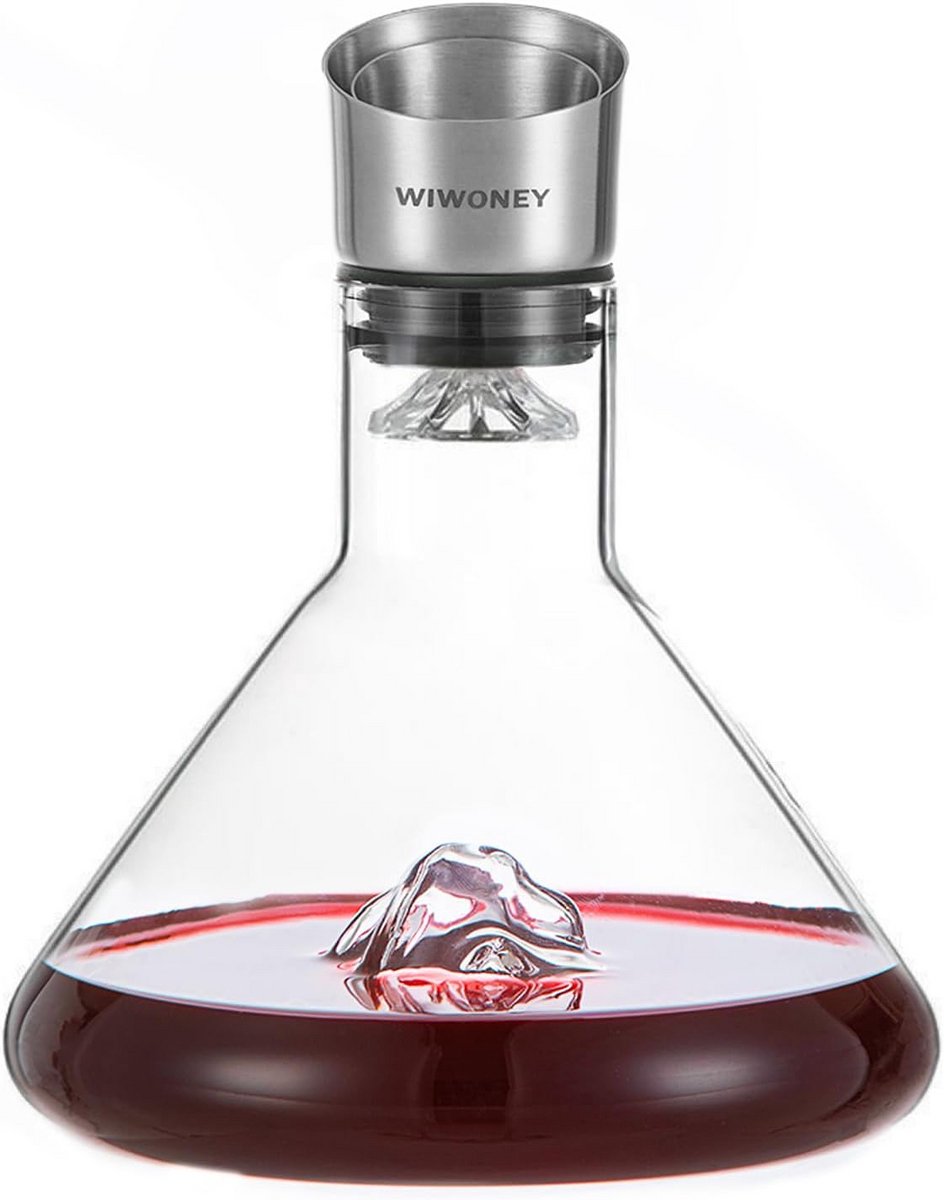 Wijn Decanteerder met Glazen Aerator - Elegante Wijnaccessoire van 1500 ml