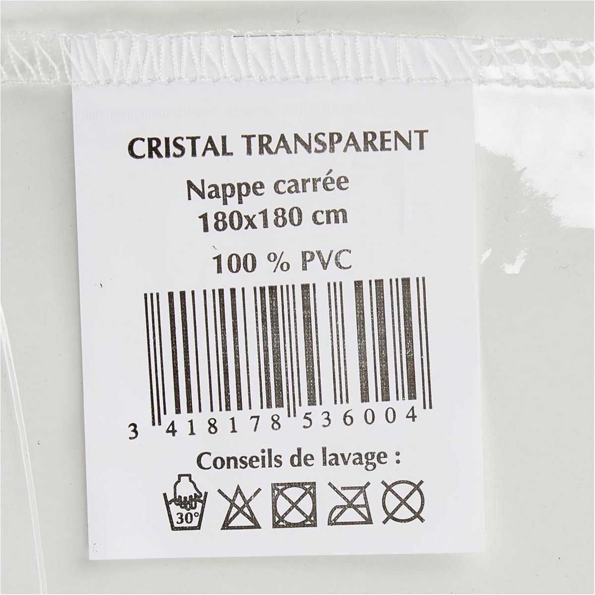 Transparant PVC Tafelkleed Kristal 180x180 cm - Bescherming en Gemakkelijk Onderhoud