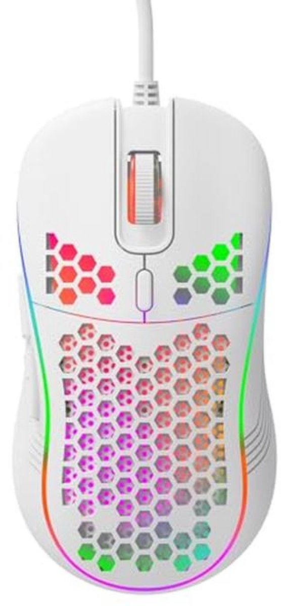 Ergonomische Gaming-muis met DPI Verstelbaar tot 7200 en RGB-verlichting voor PC en Laptop