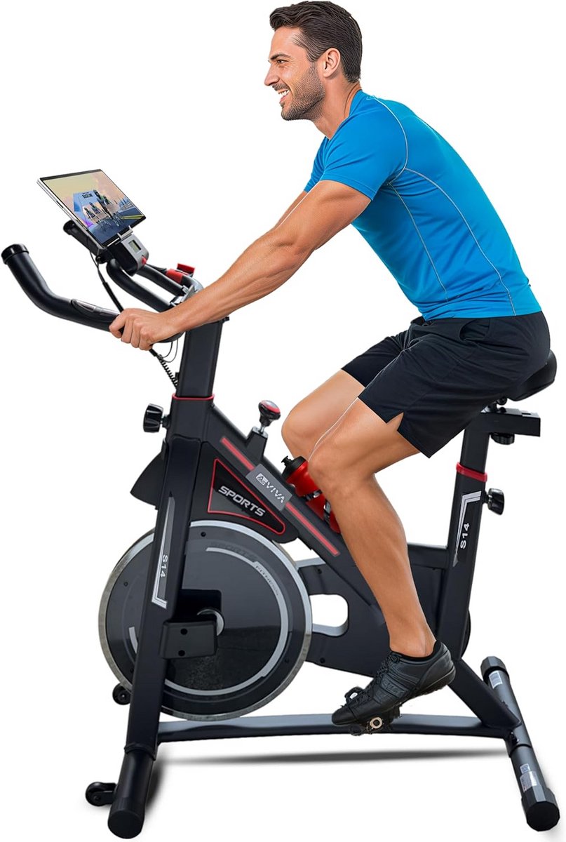 Indoor Cycle Speedbike Hometrainer met 23 kg Vliegwiel en Bluetooth | Cardio Fitnessfiets voor Thuis