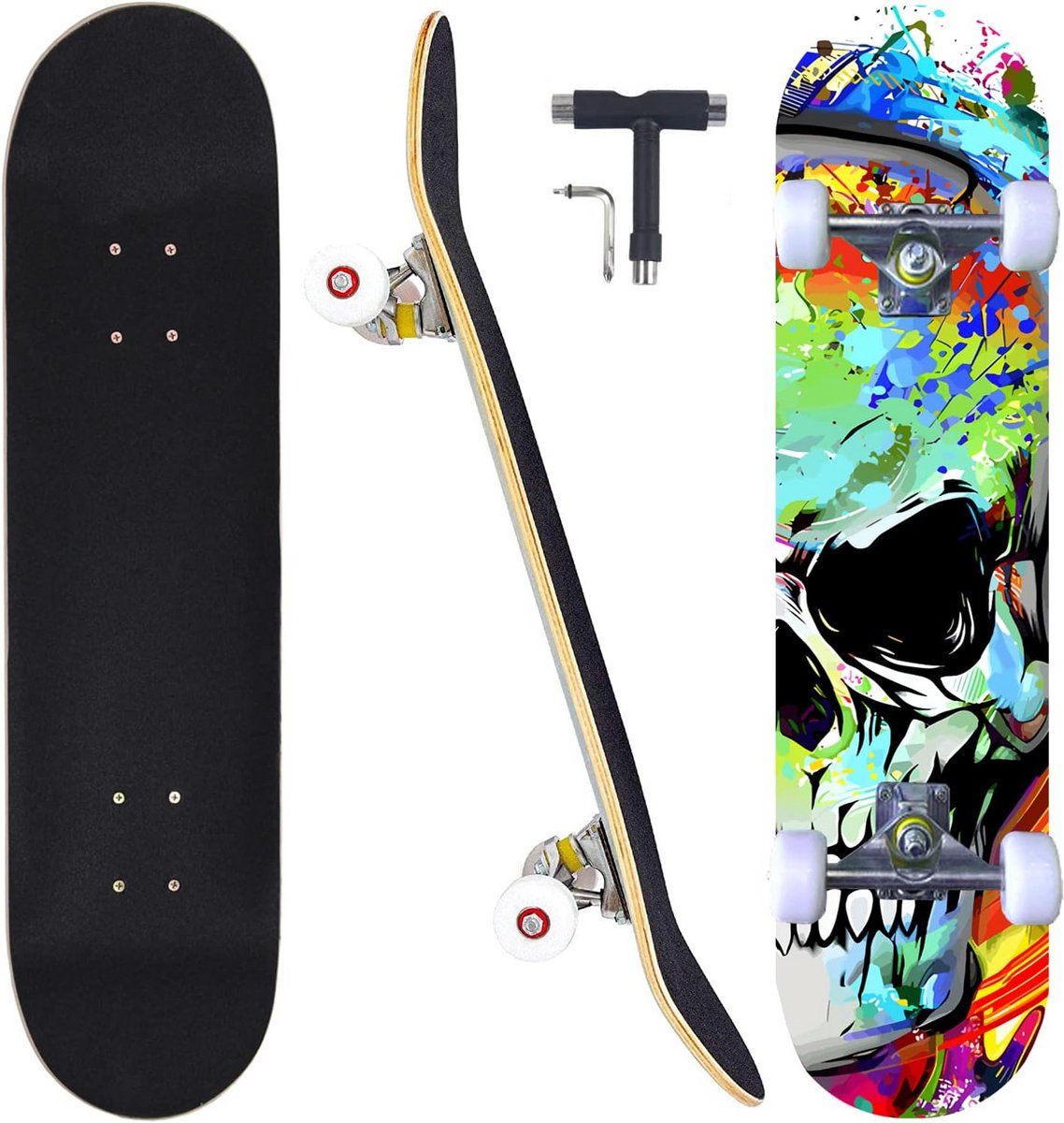 Complete Skateboard 7-Ply Canadees Esdoorn Dubbele Kick Concave