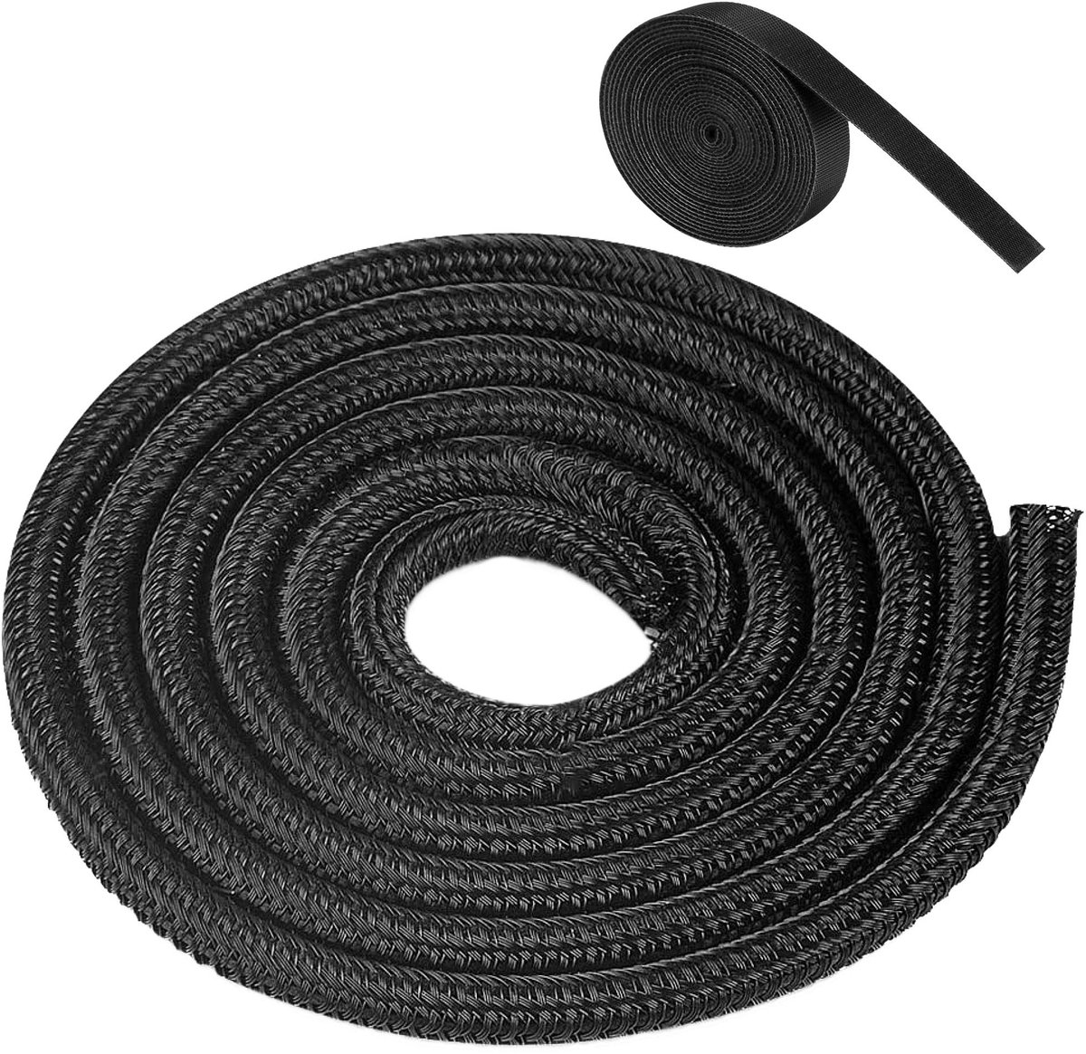 IMPERATORIS® Kabelhoes - Kabelmanagement Sleeve - Kabels Wegwerken - Flexibel - Voor TV en Computer Kabels - 6 m - 5 mm - Zwart
