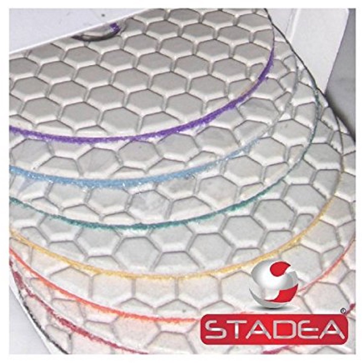 Droge Diamant Polijstpads 4" voor Graniet, Marmer en Beton - 5 Stuks + Rubber Backer