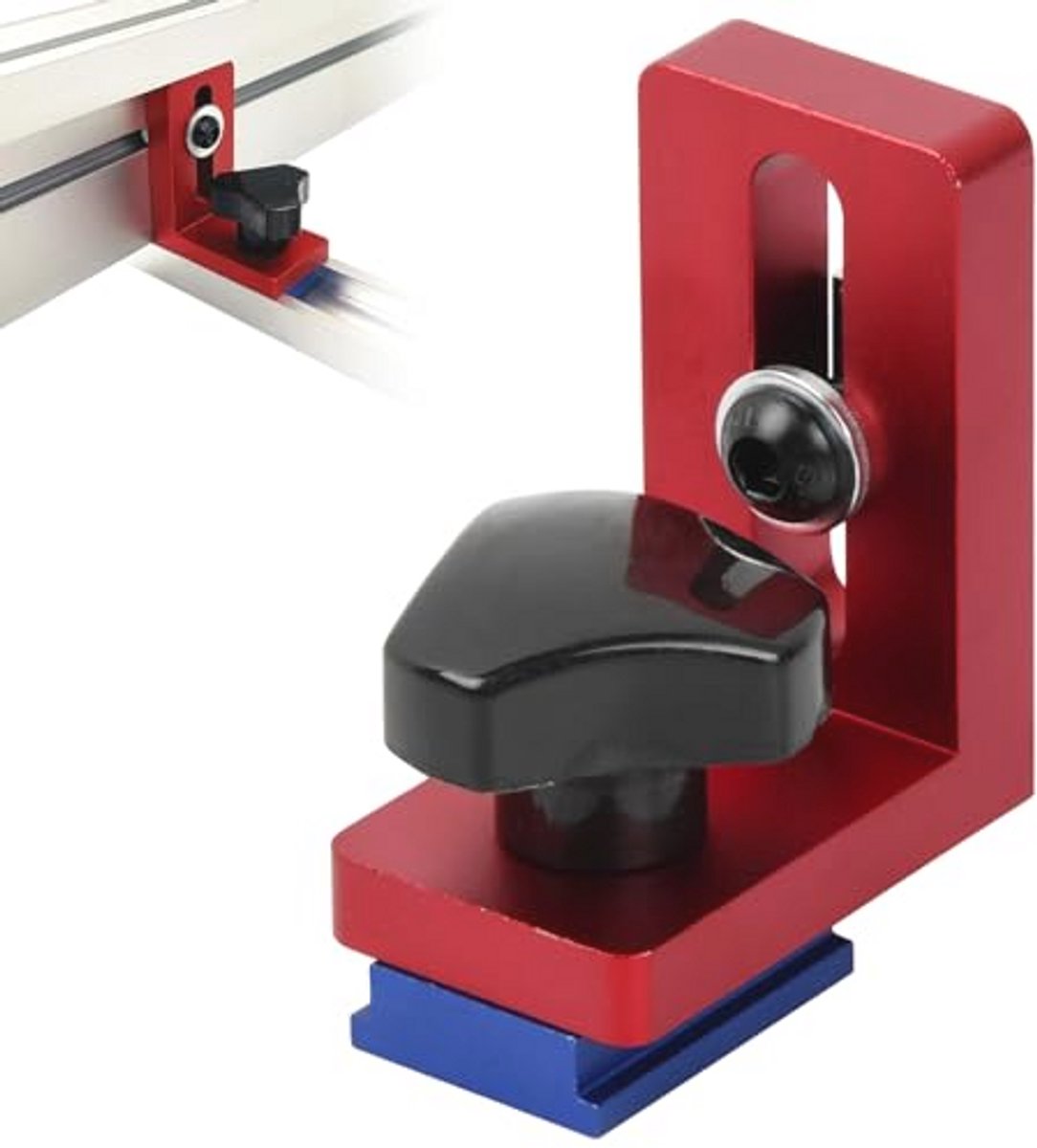 Verstekrail Stop voor T-Tracks - Perfecte Houtbewerking Tool
