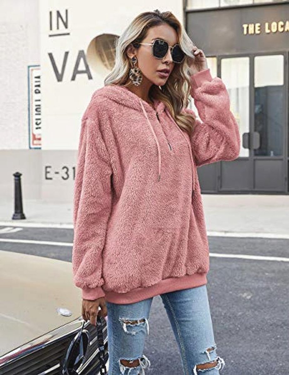 Heren Dames Hoodie Capuchonpullover Teddy Fleece Sweatshirt — cadeau in Mode & Accessoires - foto 4