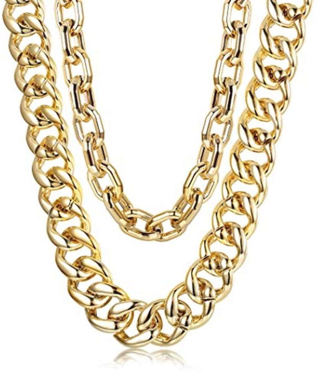 Dikker Gouden Halsketting voor Heren - Hip Hop Punk Stijl, Jaren 80-90, Personaliseerbaar, Mode Sieraden