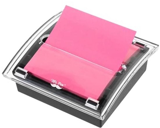 Distributeur De Post-it Avec Pochoir Intégré - Organisateur De Bureau Imprimé 3D (9.5x9.5 Cm)