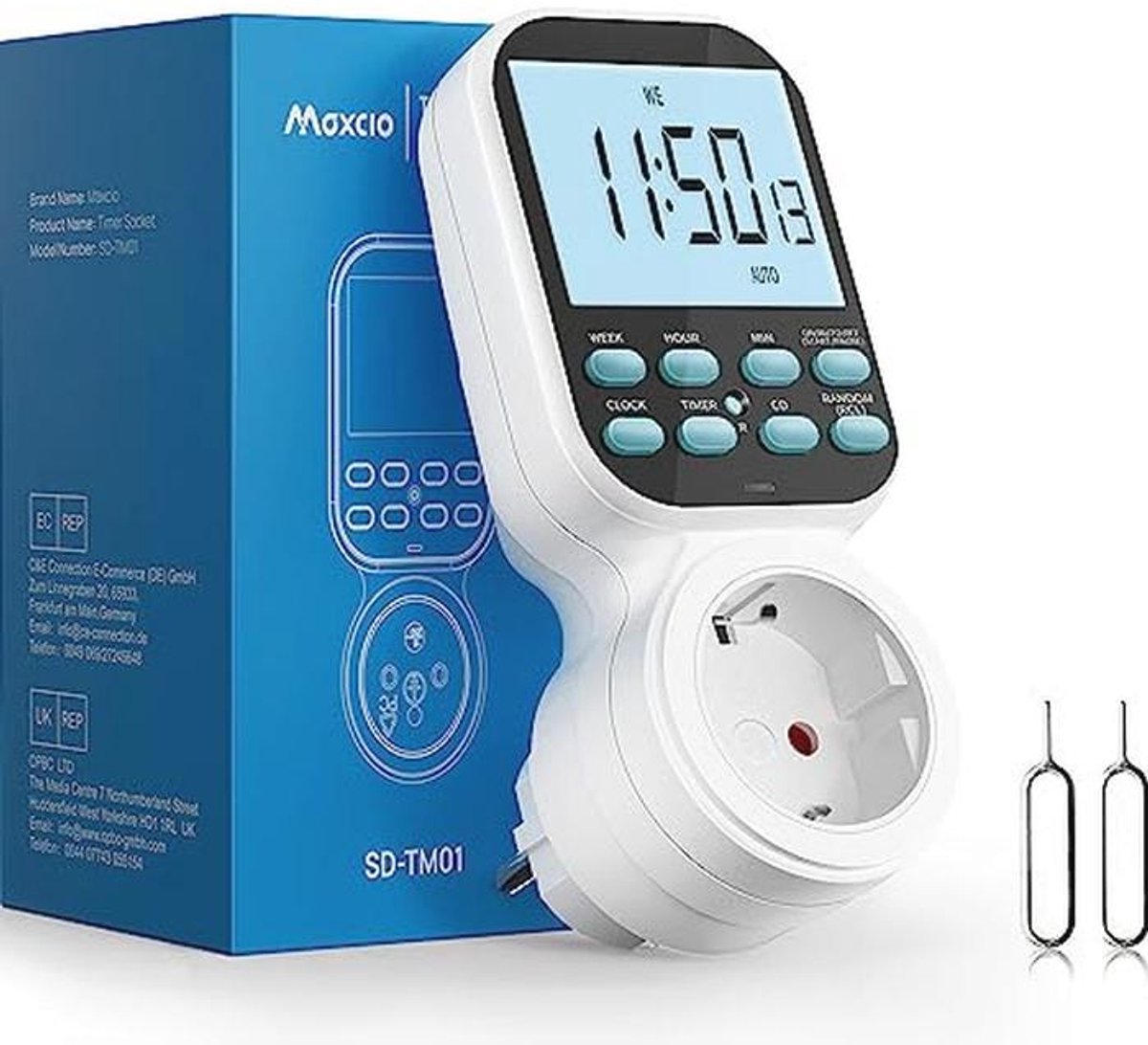 Digitale Timer en Stekker met Countdown en Loopfunctie - Programmeerbare Elektronische Timer