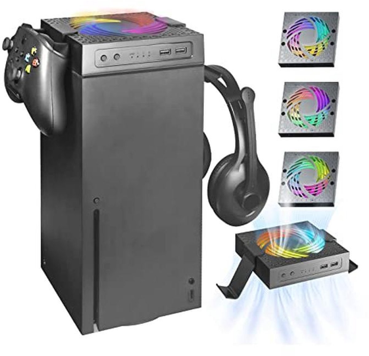 Xbox Series X Koeler met Automatische Snelheidsinstelling en LED-Display
