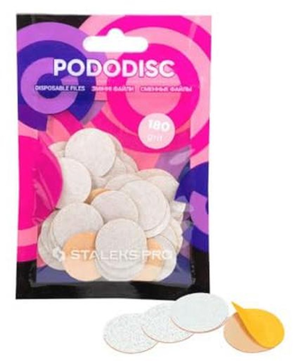 Zelfklevende Pododisc Schuurschijven voor Nagelfrees - 20 mm, Korrel 180 - 50 Stuks