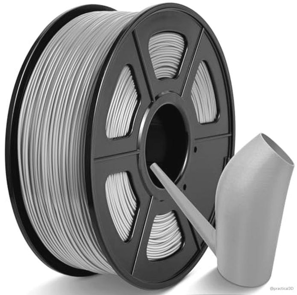 1,75 mm ABS 3D-printerfilament - Grijs, Anti-Warping, Slagvast, Hoge Temperatuur Weerstand, Nauwkeurigheid +/-0,03 mm, 1 kg Spoel