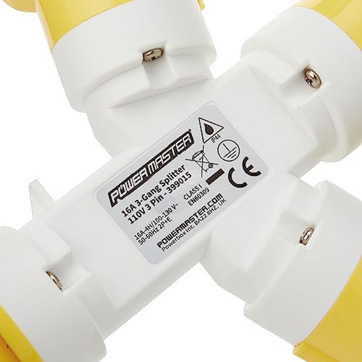 Drievoudige Verdeeldoos 16A 110V met Klemaansluiting en Trekontlasting