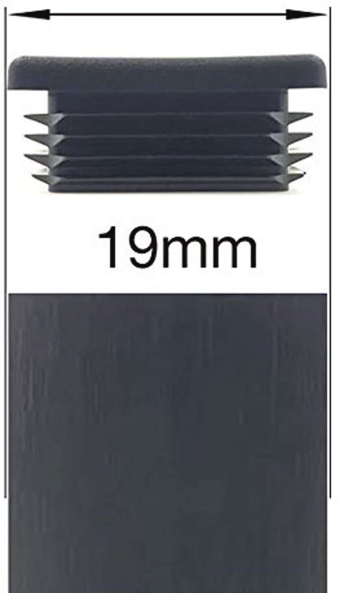 16PCS Assorted Sizes Square Tube Ribbed Inserts for Table and Chair Legs