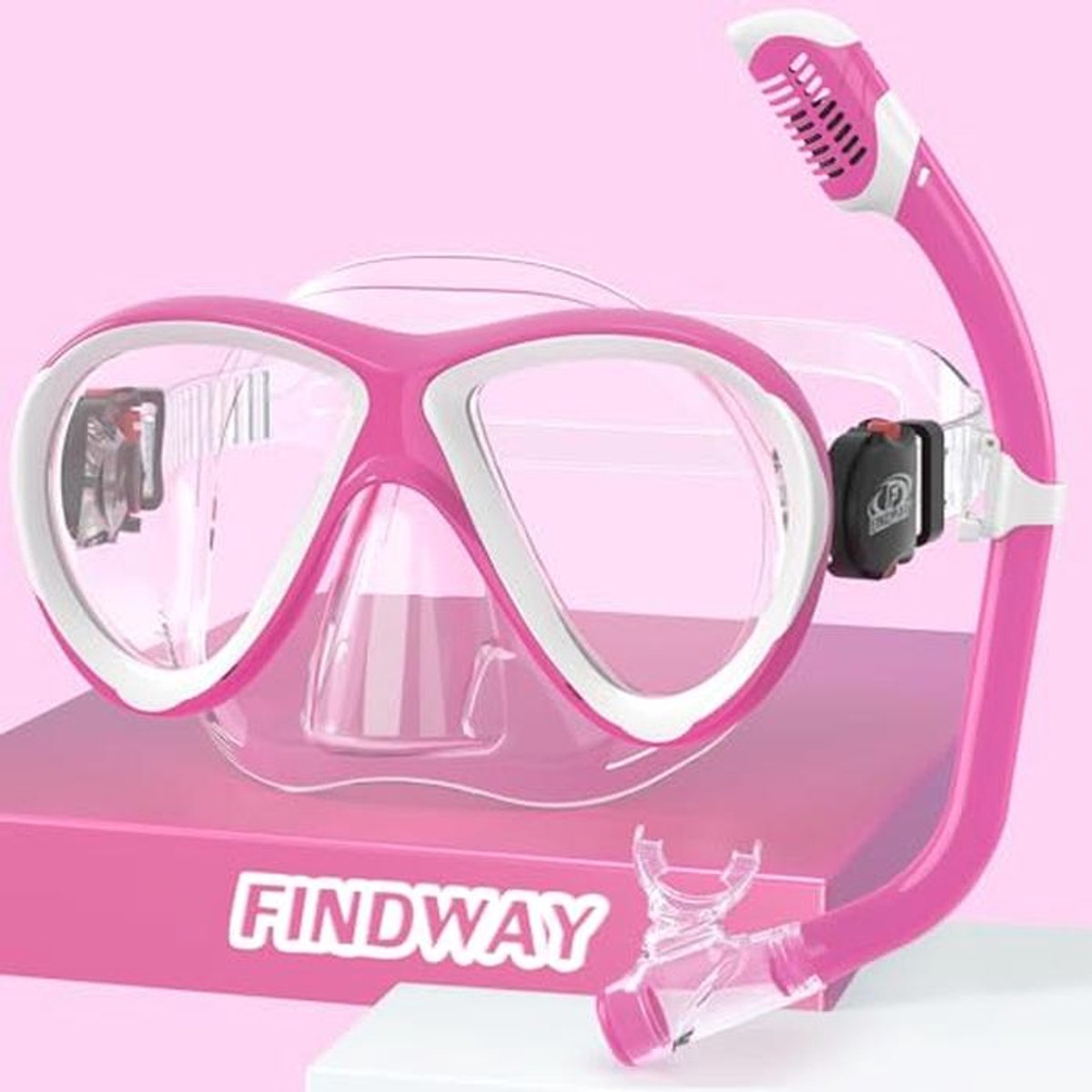 Snorkelmasker voor Kinderen - Comfortabele, Waterdichte Zwembril Met Neusafdekking 4-14 Jaar