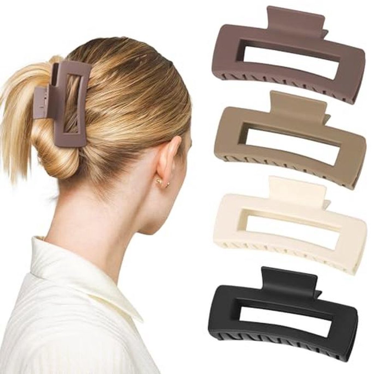 Grote haarklemmen voor dik haar - Antislip haarspelden, 11 cm, voor dames en meisjes