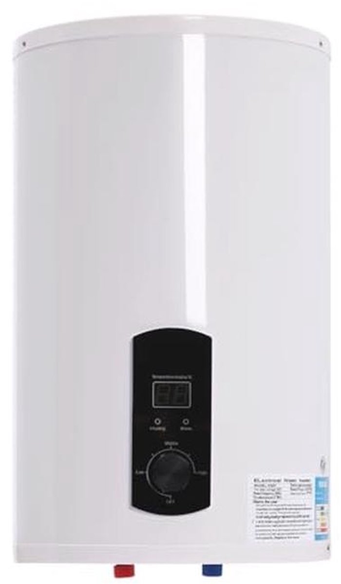 Elektrische waterverwarmer 50L met LED-display en instelbare thermometer