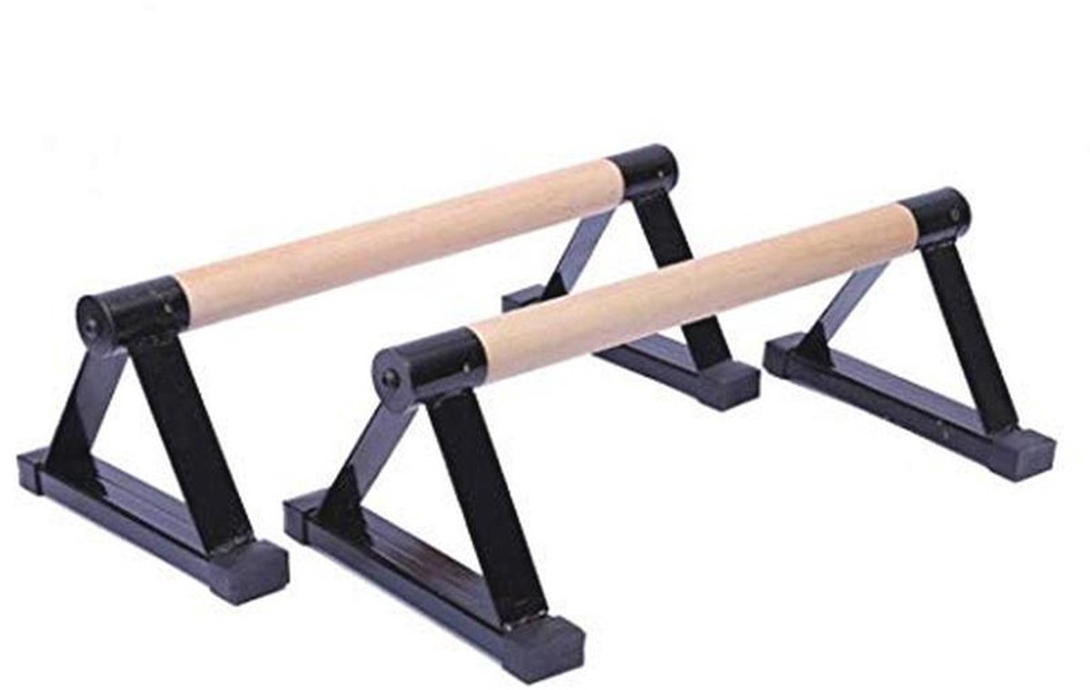 Houten Push-Up Bars voor Krachttraining - Draagbare Gym Oefenapparatuur met Antislip