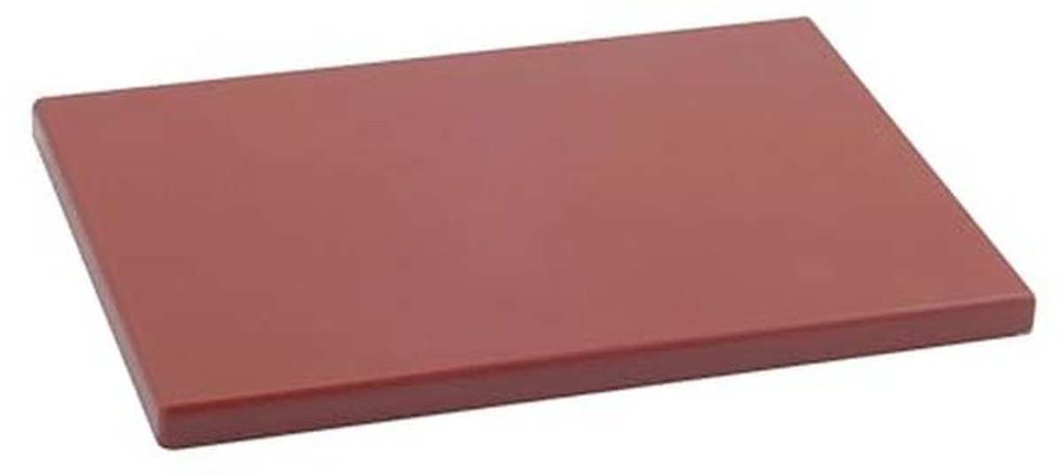 Snijplank van polyethyleen 29 x 20 x 1,5 cm - Bruin